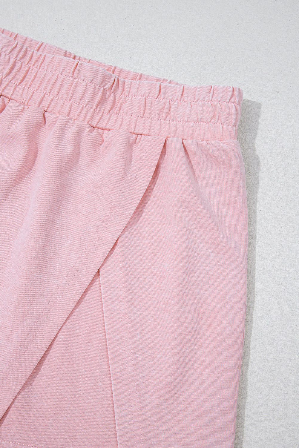 Light Pink 2 Pieces Mineral Wash Cotton Tank Top Lined Split Skirt Set