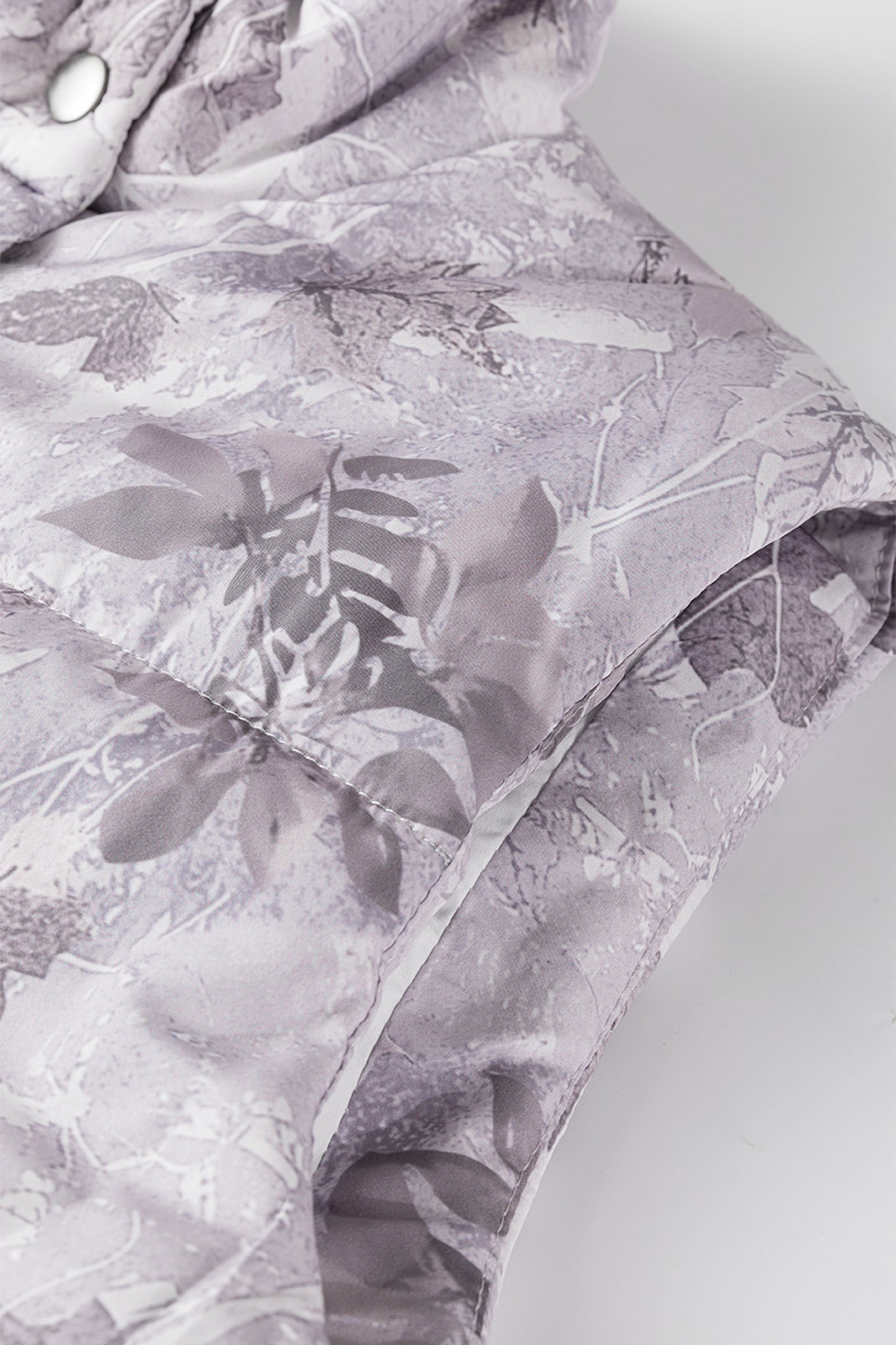 Camo Leaf Print Puffer Vest