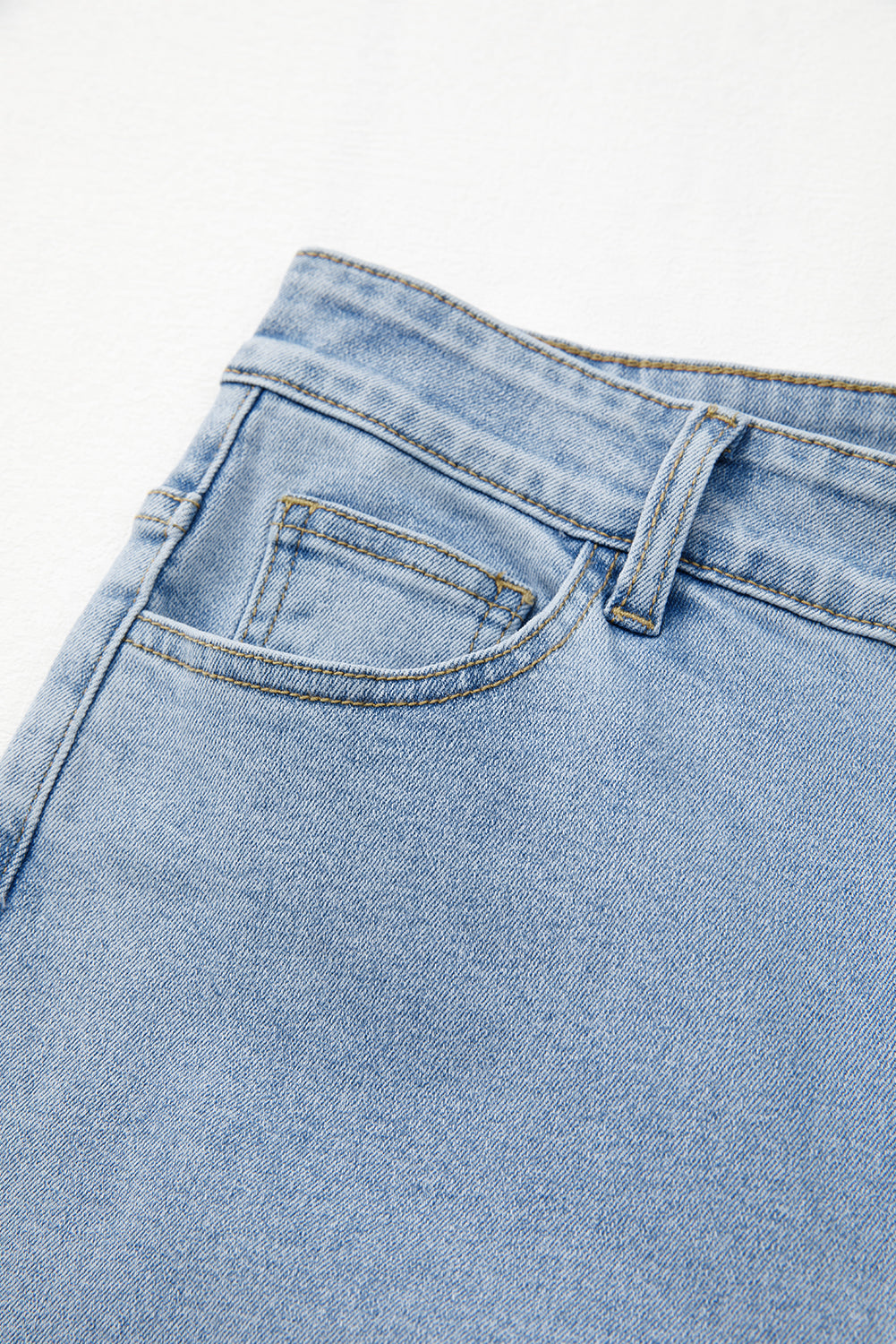 Beau Blue Bowknot Decor Boyfriend Cargo Jeans