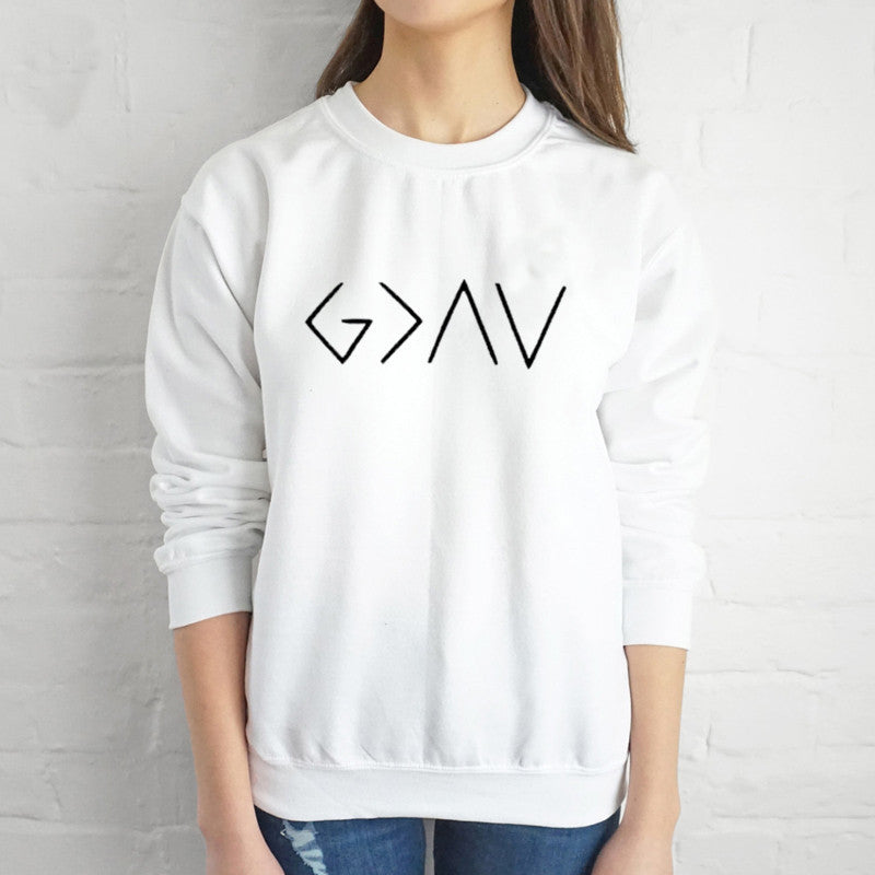 God Is Greater Than The Highs And Lows Crew Sweater