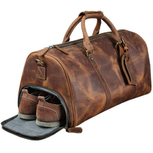 Load image into Gallery viewer, Cowhide Leather Travel Bag
