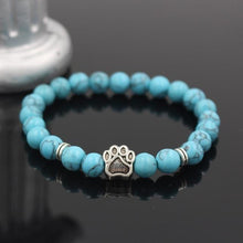 Load image into Gallery viewer, Natural Stone Dog Paw Bracelet
