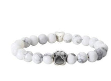 Load image into Gallery viewer, Natural Stone Dog Paw Bracelet
