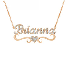 Load image into Gallery viewer, Personalized Heart Iced Out Name Necklace
