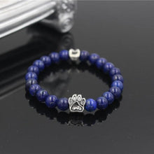 Load image into Gallery viewer, Natural Stone Dog Paw Bracelet
