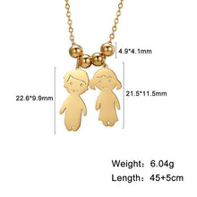 Load image into Gallery viewer, Personalized Boy &amp; Girl Letter Pendant Necklace
