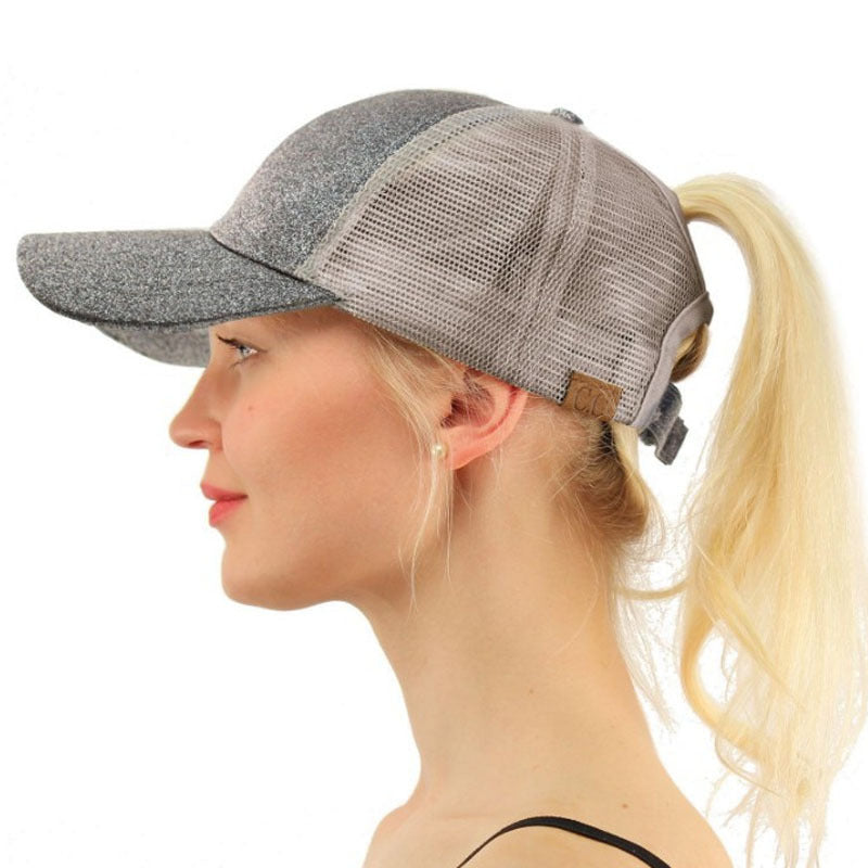 Glitter Ponytail Hat