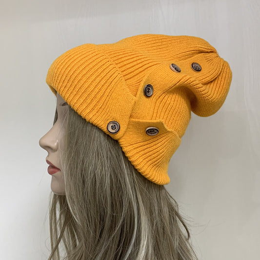 Button Knitted Hat