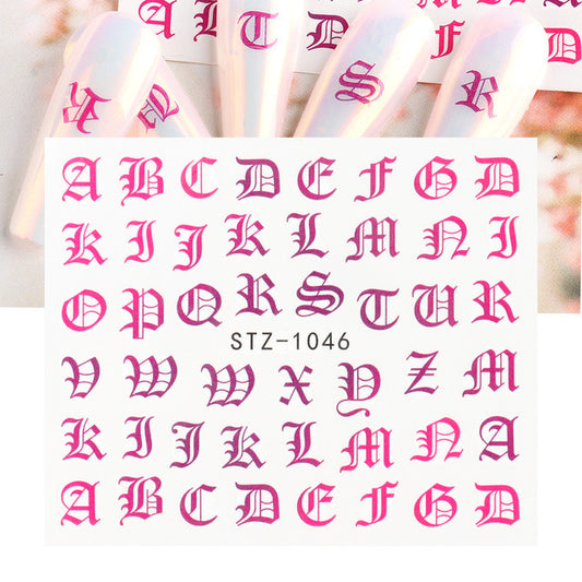 Personality Python Dark Letter Transfer Nail Sticker