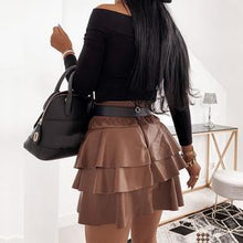 Load image into Gallery viewer, Leather High Waisted Skirt
