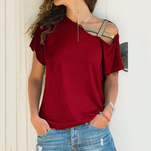 Load image into Gallery viewer, Criss Cross Off Shoulder Solid Top
