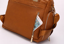 Load image into Gallery viewer, PU Leather Four-Piece Diaper Bag
