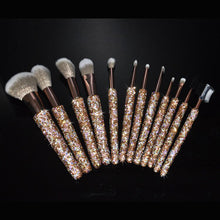 Load image into Gallery viewer, Diamond-Studded Makeup Brush Set Of 12
