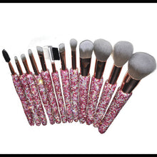 Load image into Gallery viewer, Diamond-Studded Makeup Brush Set Of 12
