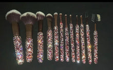 Load image into Gallery viewer, Diamond-Studded Makeup Brush Set Of 12
