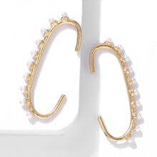 Load image into Gallery viewer, Pearl C-Shaped Earrings
