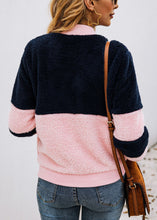 Load image into Gallery viewer, Black &amp; Pink Zip Up Sweater
