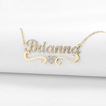 Load image into Gallery viewer, Personalized Heart Iced Out Name Necklace
