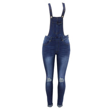 Load image into Gallery viewer, Ripped Denim Overalls
