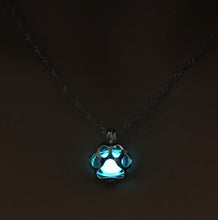 Load image into Gallery viewer, Paw Glow in The Dark Necklace
