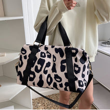 Load image into Gallery viewer, Leopard Travel Duffel Bag
