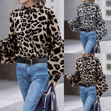 Load image into Gallery viewer, Leopard Print Blouse Top
