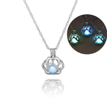 Load image into Gallery viewer, Paw Glow in The Dark Necklace
