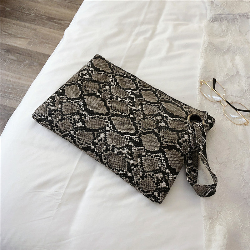 Snake Print Wristlet