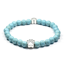 Load image into Gallery viewer, Natural Stone Dog Paw Bracelet
