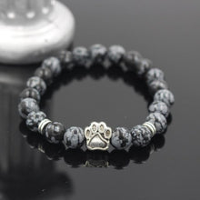 Load image into Gallery viewer, Natural Stone Dog Paw Bracelet
