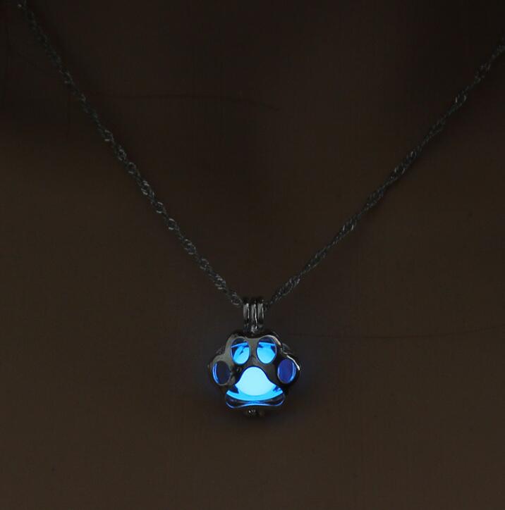 Paw Glow in The Dark Necklace