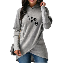 Load image into Gallery viewer, Dog Paw Print Sweater Hoodie
