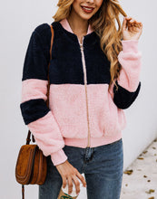 Load image into Gallery viewer, Black &amp; Pink Zip Up Sweater
