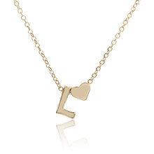 Load image into Gallery viewer, Simple Heart Shape Letter Necklace
