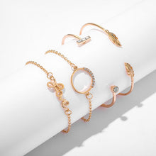Load image into Gallery viewer, Love Leaf Diamond Circle Bracelet
