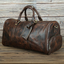 Load image into Gallery viewer, Cowhide Leather Travel Bag
