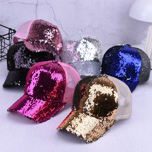 Sequin Mesh Hat