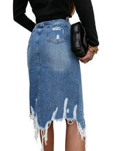 Load image into Gallery viewer, Casual Denim Front Split Skirt
