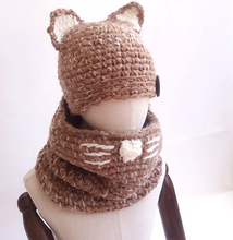 Load image into Gallery viewer, Knitted Hat &amp; Neck Warm Set
