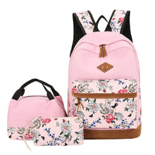 Load image into Gallery viewer, Floral Three-Piece Backpack
