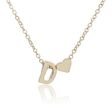 Load image into Gallery viewer, Simple Heart Shape Letter Necklace
