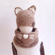 Load image into Gallery viewer, Knitted Hat &amp; Neck Warm Set
