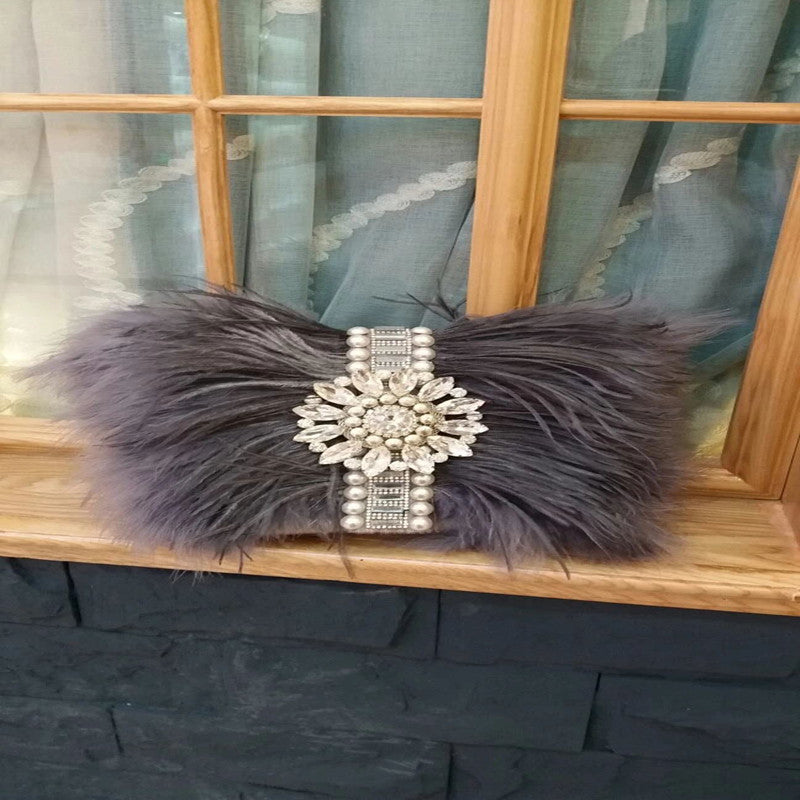 Ostrich Clutch Handbag