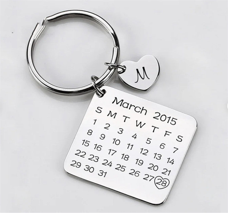 Creative Personality Calendar Style Keychain