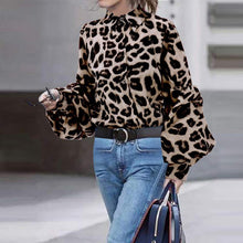 Load image into Gallery viewer, Leopard Print Blouse Top
