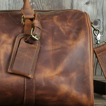 Load image into Gallery viewer, Cowhide Leather Travel Bag
