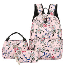 Load image into Gallery viewer, Floral Three-Piece Backpack
