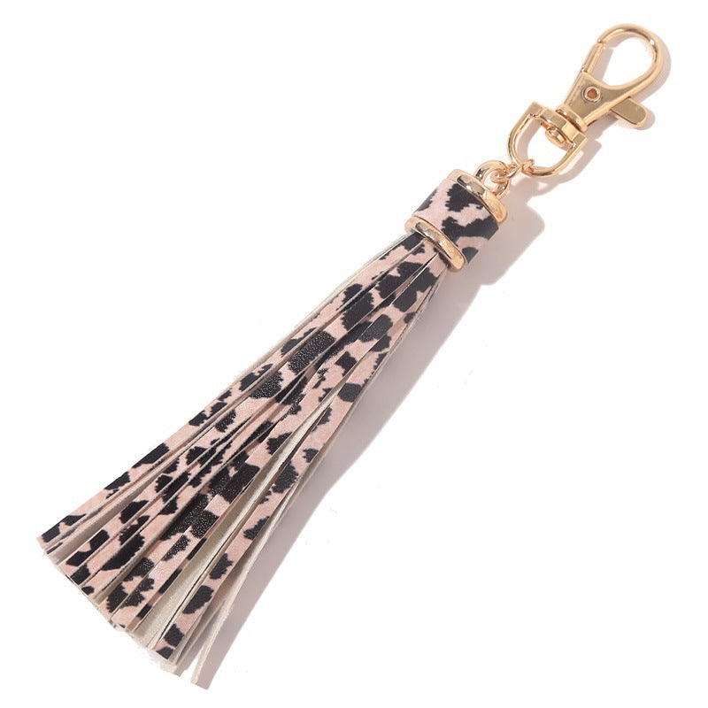 PU Leather Tassel Keychain