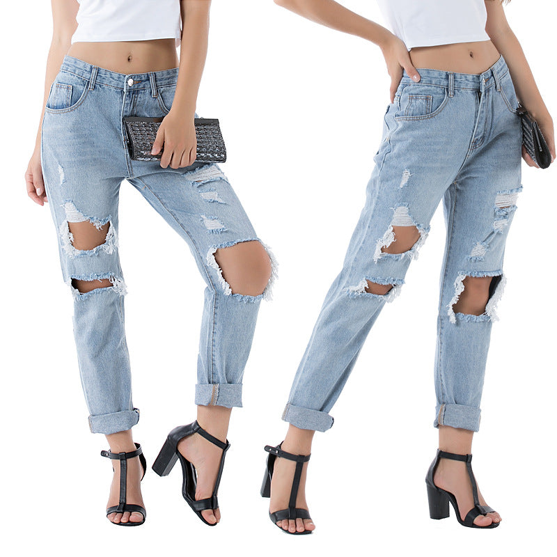 High Waist Ripped Jeans