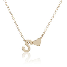 Load image into Gallery viewer, Simple Heart Shape Letter Necklace
